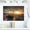 Designart - Grassy and beach sunset - Sea & Shore Photography on wrapped Canvas